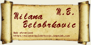Milana Belobrković vizit kartica